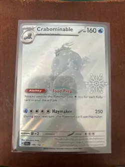 Crabominable Stamped Illustration Rare Pokemon Holiday Calendar 2025 Near Mint - Image 1