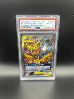 Pokemon Moltres Zapdos Articuno GX Full Art Promo SM210 Hidden Fates PSA 10 MINT - Image 1