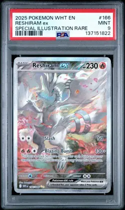 2025 POKEMON WHT EN-WHITE FLARE | SPECIAL ILLUSTRATION RARERESHIRAM EX 166 - Image 1