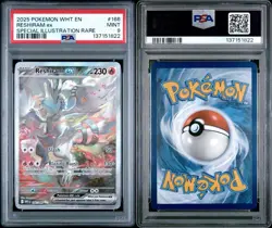 2025 POKEMON WHT EN-WHITE FLARE | SPECIAL ILLUSTRATION RARERESHIRAM EX 166 - Image 3