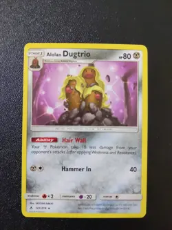 Alolan Dugtrio 122/214 Non-Holo Rare LP | Pokemon Unbroken Bonds - Image 1