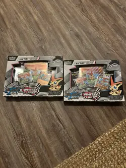 Pokemon Victini Illustration Collection Black Bolt & White Flare Box Lot of 2 - Image 1