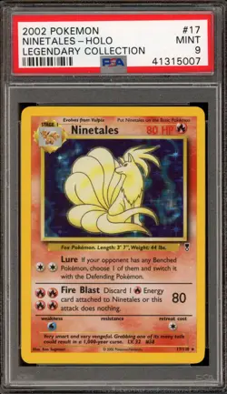 Pokemon Ninetales Legendary Coll. Holo Rare #17 PSA 9 Mint - Image 1