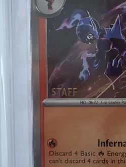 Pokemon Ceruledge Phantasmal Flames Prerelease STAFF Psa 10 MEP EN Promo - Image 2