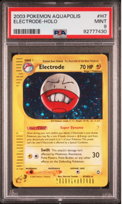 2003 Pokemon Electrode Holo Rare Aquapolis H7/H32 PSA 9 MINT SWIRL - Image 1
