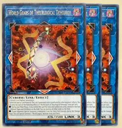 Yugioh! 3x World Gears of Theurlogical Demiurgy CRBR-EN044 Rare 1st Ed NM - Image 1