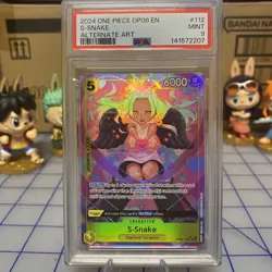 One Piece Two Legends- S-Snake SR Alternate Alt Art Parallel Foil OP08-023 PSA 9 - Image 1