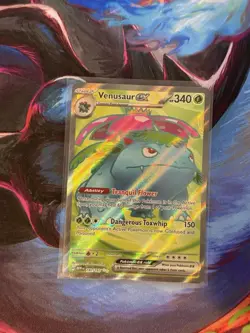 Pokemon TCG Venusaur EX Scarlet & Violet Holo Ultra Rare Card 182/165 NM - Image 1