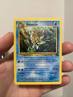 Pokemon TCG Omastar Fossil 40/62 Regular 1999-2000 Wizards Base Set Copyright... - Image 1