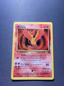 Pokemon TCG Moltres Fossil 27/62 Regular 1999-2000 Wizards Base Set - Image 1