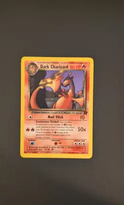 🔥 Dark Charizard 21/82 🔥 Non Holo Rare Team Rocket Set Pokemon Card WOTC TCG - Image 1