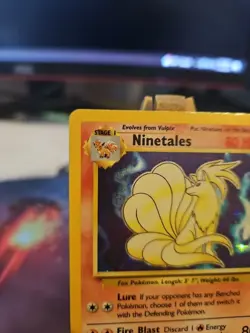 Pokemon TCG Ninetales Base Set Holo Unlimited Rare Card 12/102 HP - Image 2