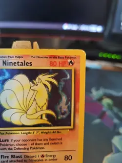 Pokemon TCG Ninetales Base Set Holo Unlimited Rare Card 12/102 HP - Image 3