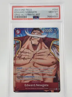2023 One Piece Paramount War OP02-004 Edward Newgate Alternate Art PSA 10 - Image 1