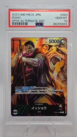 PSA 10 Issho (Alternate Art) OP04-020 Kingdoms of Intrigue Foil Japanese - Image 1