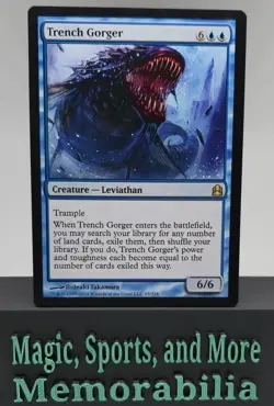 MTG Trench Gorger Commander 2011 Blue Regular Rare Magic The Gathering LP - Image 1
