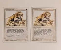 MTG Magic the Gathering 2x Savannah Lions Revised Rare - Image 1