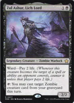MTG Zul Ashur, Lich Lord (77) | NM | Foundations {FDN} - Image 1