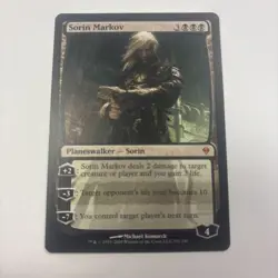 Sorin Markov LP Zendikar MTG 111 / 249 Black Planeswalker Life Total Becomes 10 - Image 1