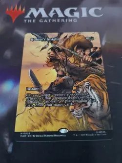 Mtg. Hunter's Insight. Borderless. Marvel Universe Eternal-Legal. Pack Fresh - Image 1