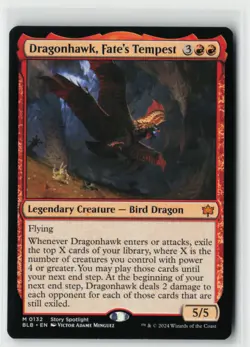MTG Bloomburrow M Dragonhawk, Fate's Tempest #0132 Legendary Creature Unplayed - Image 1