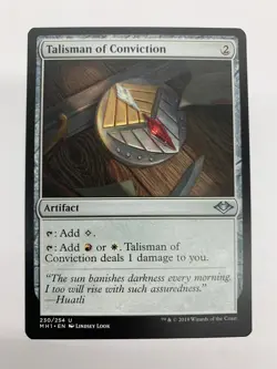 MTG Talisman of Conviction Modern Horizons 230/254 Regular Uncommon - Image 1