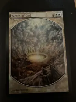 MTG Foil 1X Wrath of God X1 Player Rewards Promo Extended Full Art Magic - MP - Image 1