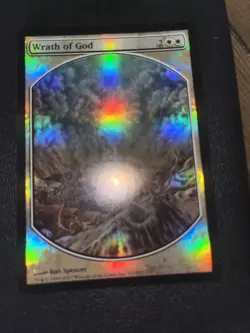 MTG Foil 1X Wrath of God X1 Player Rewards Promo Extended Full Art Magic - MP - Image 2