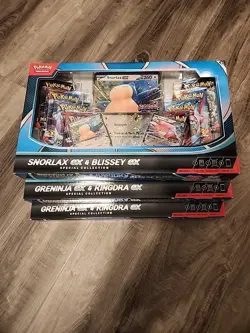 Pokemon Greninja ex and Kingdra ex Snorlax Blissey Special Collection Lot of 3! - Image 2