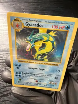 Pokemon Gyrados Holo Rare TCG Card 6/102 Base Set Shadowless HP - Image 2