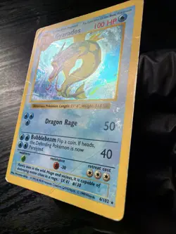 Pokemon Gyrados Holo Rare TCG Card 6/102 Base Set Shadowless HP - Image 4