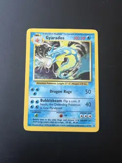 Gyarados Holo 6/102 Base Set Pokemon TCG 1999 WOTC Vintage Card - Heavy Play HP - Image 1
