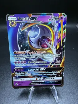 Pokemon TCG- Lunala GX SM17- Sun & Moon Black Star Promo Holo Pokemon Card- LP! - Image 1