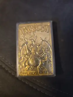 Charizard 23K Gold Plated Card 1999 Burger King Pokemon, - Image 1