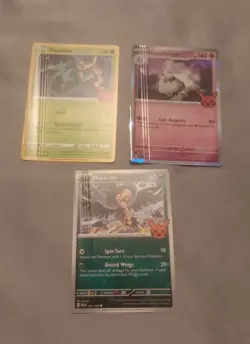 Super Rare Major 3 Card Double Crimp And Cut Error Miscut Pokemon Crimped - Image 1