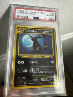 2000 Pokemon Umbreon Neo 2 Japanese Discovery Holo #197 PSA 10 GEM MINT - Image 2