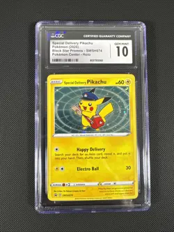Special Delivery Pikachu - SWSH074 - Sword & Shield Promo - CGC 10 Gem Mint - Image 1