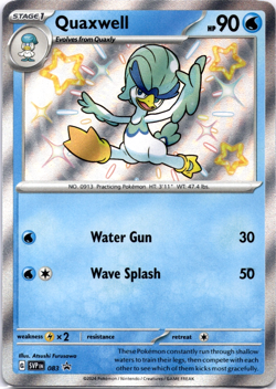 Pokemon TCG Quaxwell SVP 083 Scarlet & Violet Promo Baby Shiny Holo Near Mint - Image 1