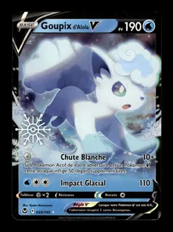 Carte Pokemon Goupix d'Alola V stamp 033/195 Tempete Argentee FR - Image 1