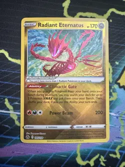 Pokemon TCG Radiant Eternatus Crown Zenith Holo Card 105/159 NM/M - Image 1