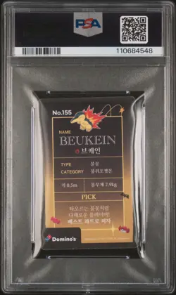 2022 DOMINO'S X POKEMON HALLOWEEN HOLOGRAM ART CYNDAQUIL PSA 6 - Image 2
