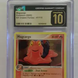 Pokemon Magcargo 41/115 EX Unseen Forces 2005 CGC Pristine 10 Pokemon Card - Image 2