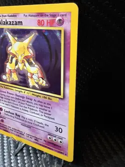 Alakazam Base Set Holo 1/102 - WOTC Vintage Pokemon Card - MP+/LP- - Image 3