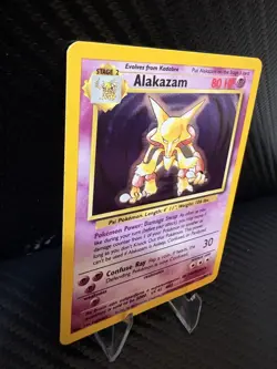 Alakazam Base Set Holo 1/102 - WOTC Vintage Pokemon Card - MP+/LP- - Image 4