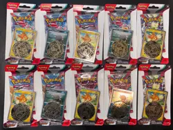 Pokemon Scarlet & Violet Obsidian Flames Checklane Blister Pack Lot Of 10 820650853319 - Image 1