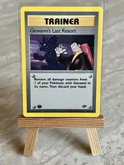Pokemon TCG Giovanni's Last Resort 105/132 1st Edition Gym Challenge Regular -NM - Image 1