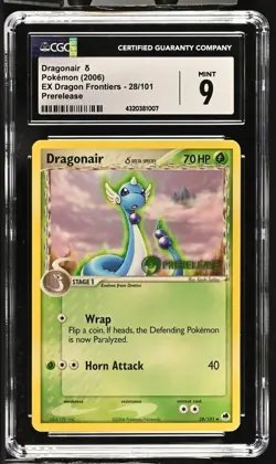 2006 Dragonair EX Dragon Frontiers Prerelease 28/101 Promos CGC 9 Graded Low Pop - Image 1