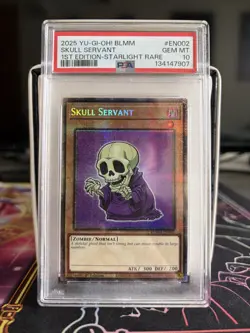 PSA 10 1ST ED SKULL SERVANT STARLIGHT RARE BLMM-EN002 YUGIOH CARD - Image 1