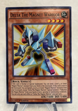 Yugioh Delta The Magnet Warrior RATE-EN097 Super Rare 1st Edition LP! - Image 1