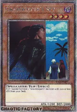 YUGIOH RA03-EN121 Gravekeeper's Spy Platinum Secret Rare 1st Edition NM - Image 1